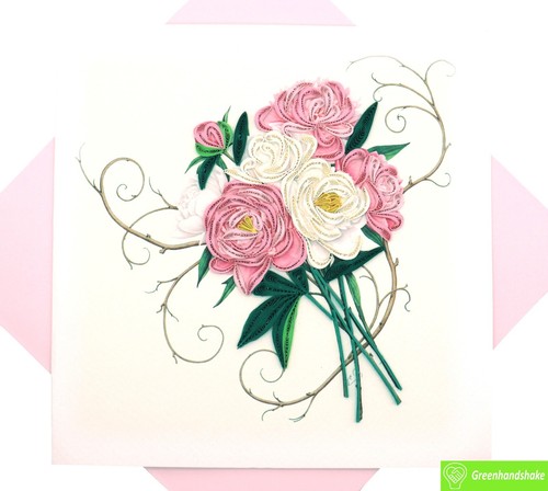 Biglietto auguri quilling - di,